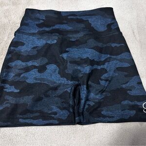 SOLD Bombshell Sportswear black and blue Camo Shorts M